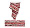 RG Ribbon: Merry Christmas with Berries and Greens, Wired, 2.5" x 10 Yards, Drift Edges - White, Red, Green